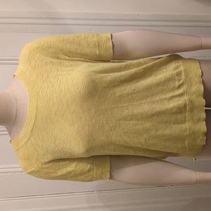 3/$14 J. Crew Lightweight Sweater, Yellow, Large